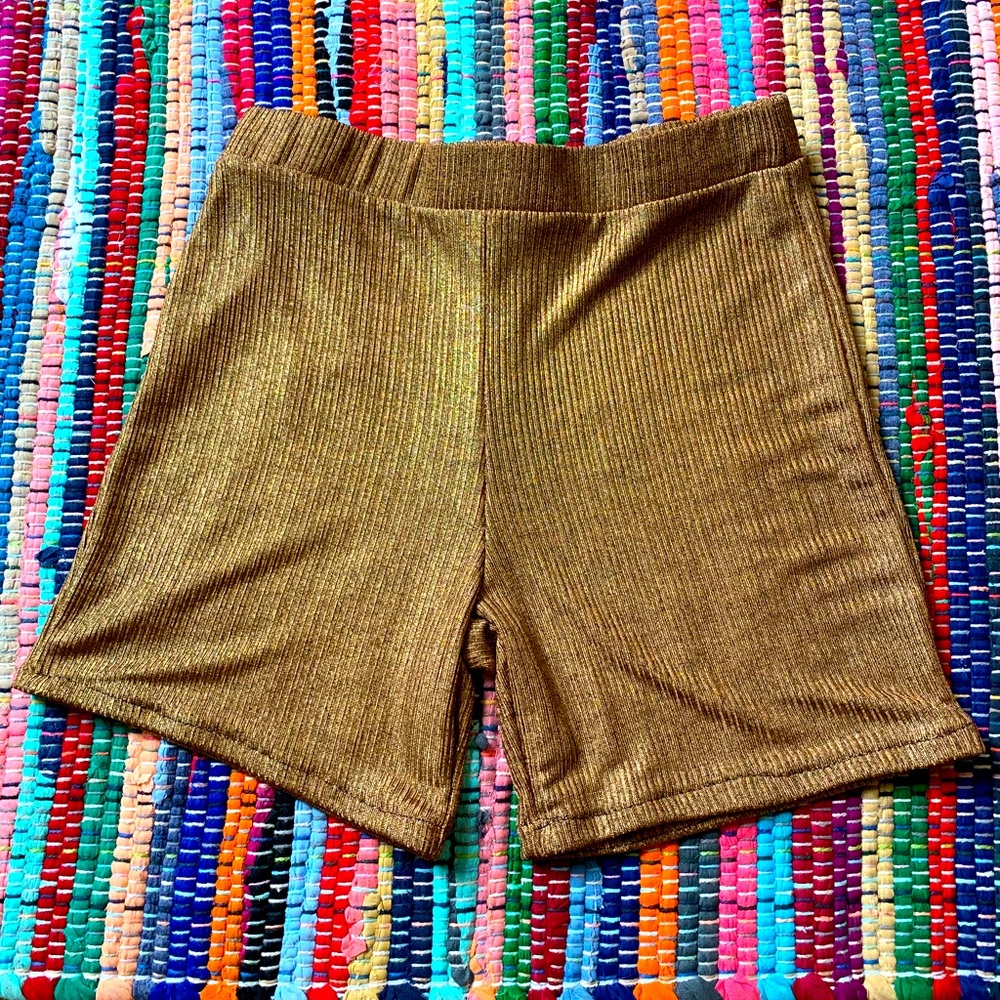 SIZE S GOLD SHORTS! FESTIVAL WEAR